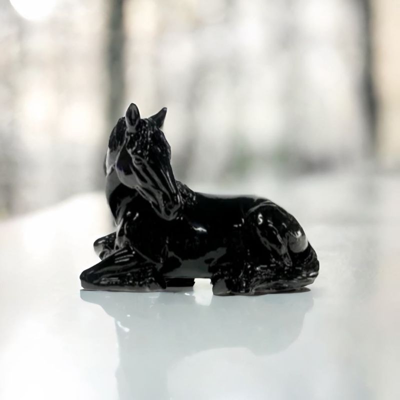 Estatua cavalo deitado luxo decoracao para sala/escritório rack casa sala lar