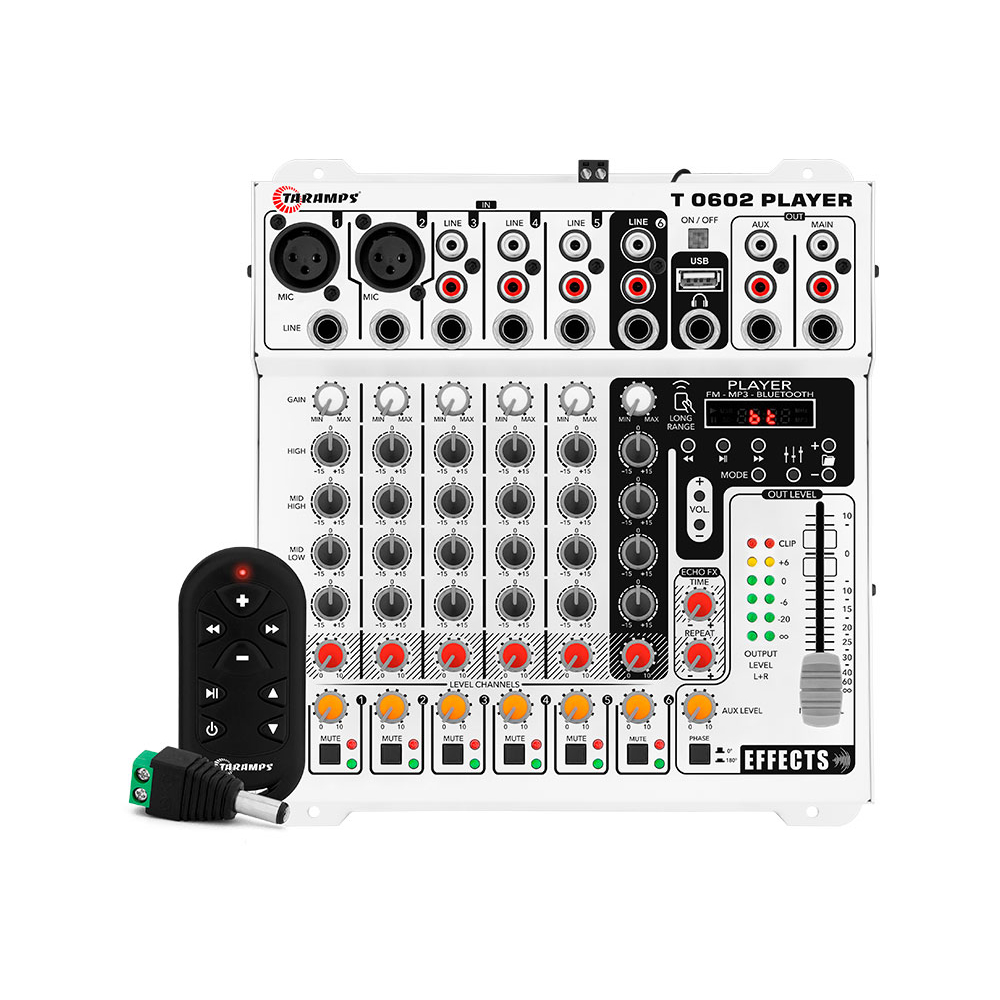 Mesa De Som Automotivo Taramps T Player Efeito Echo Fx Mixer