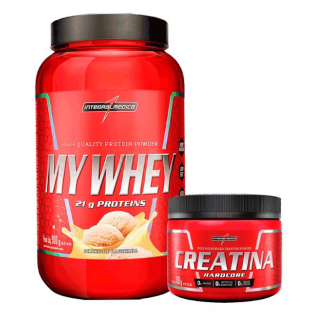 My Whey Protein 900g + Creatina Pura 150g – IntegralMédica