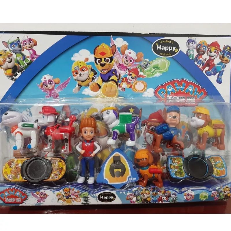 Kit 10 peças Brinquedo bonecos Patrulha Canina 10-5 cm para crianças ...