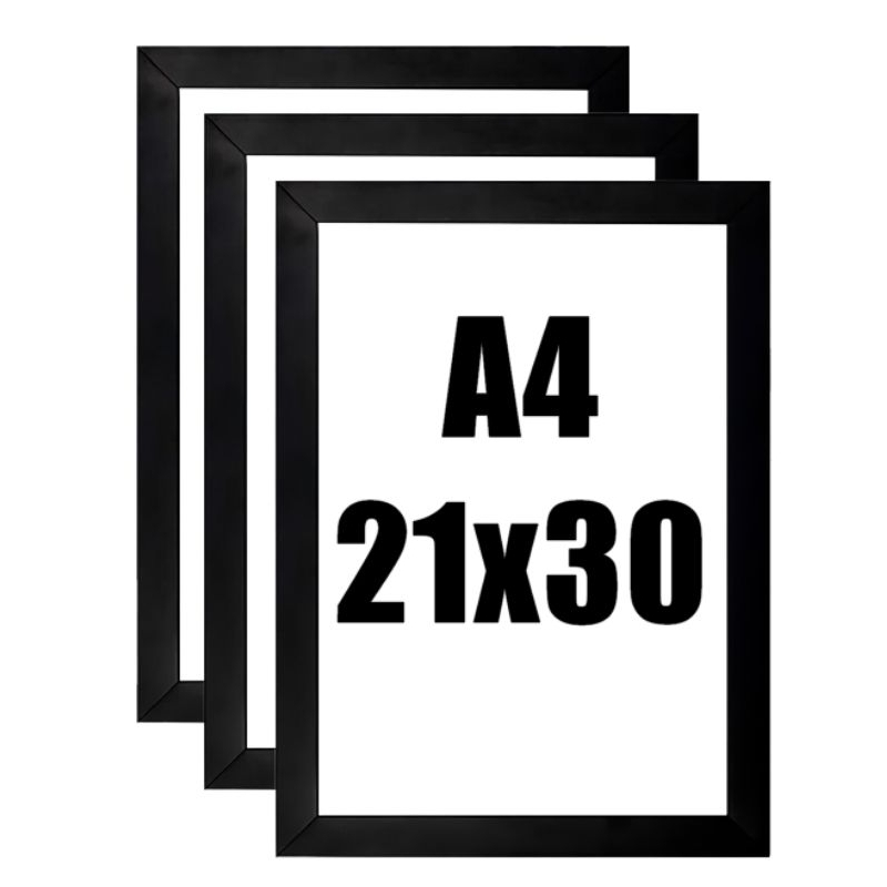 Kit 3 moldura Para Quadros 21x30 Acompanha ( Fundo eucatex E Acetato)