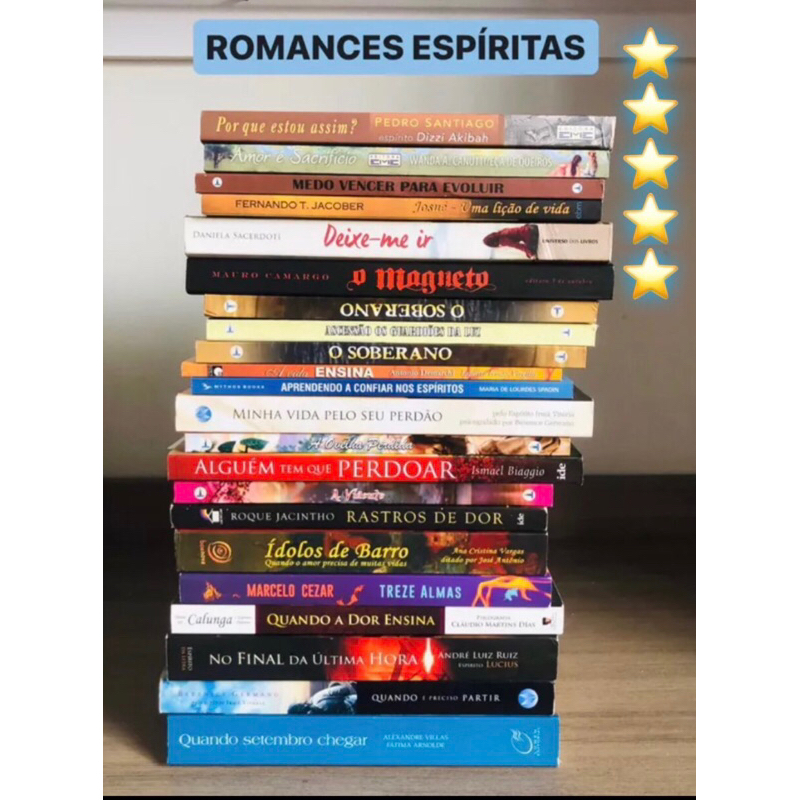 Livros diversos de Romance Espírita - Autores como André Luiz, Marcelo ...