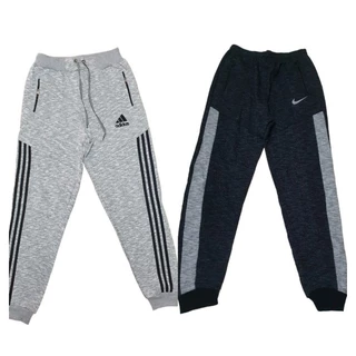Calça Moletom Com Punho Bordado outono-inverno
