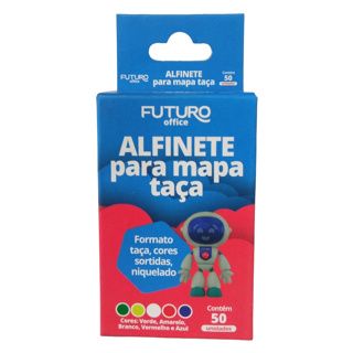 100 Alfinete Para Mapa Tipo Taça 100unidades Mural Quadro Feltro