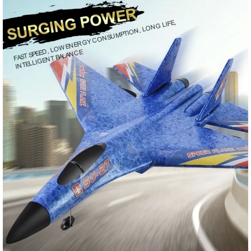 Avião De Controle Remoto The Minator Su 35 Planador Azul em Promoção na  Americanas