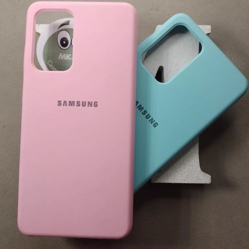 Capa case em Silicone Aveludada para A52 Parte inferior Aberta