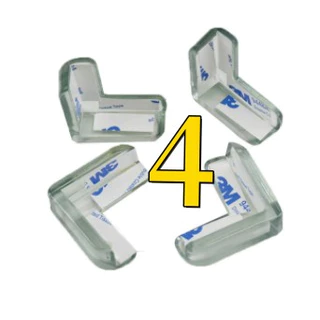 4 Protetores De Quina Silicone Quadrado Para Crianças E Bebes Proteção Anti-colisão Promoção em Oferta na Shopee