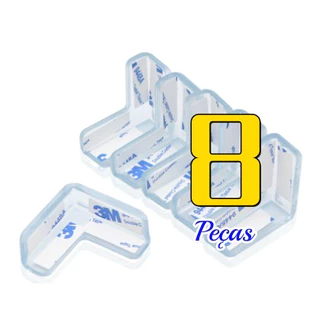 8 Protetores De Quina Silicone Mesa Segurança Para Crianças E Bebes Proteção Anti-colisão em Oferta na Shopee