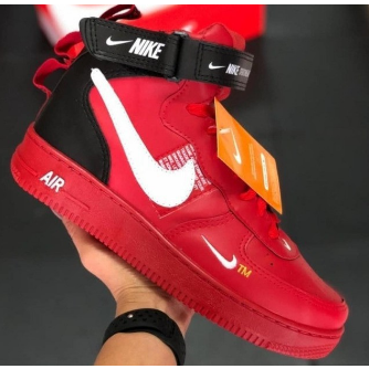 Bota Tênis Nike Air Force vermelho/preto 1 '07 Utility Lv8 Feminino ...