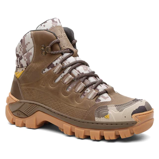 Bota Masculina Coturno Kansas em Couro Airsoft Militar VL049 Com C.A