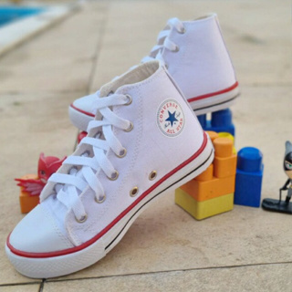 Tênis Converse All Star Chuck Taylor Cano Alto Infantil Unissex CK09330001  - Tênis Converse All Star Chuck Taylor Cano Alto Infantil Unissex  CK09330001 - Bege claro/Colorido - Converse All Star