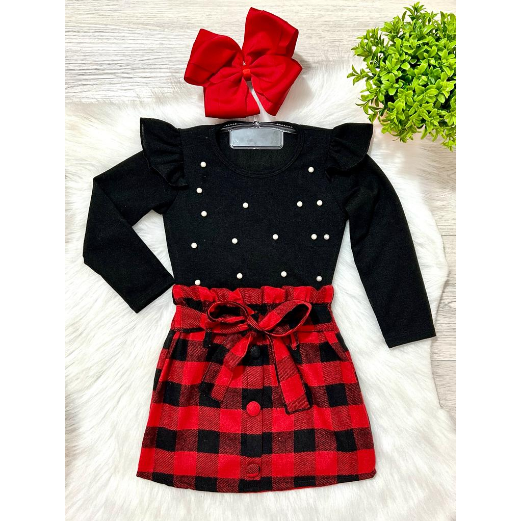 Conjunto Barbie Infantil Menina Moda Blogueirinha Roupas Top