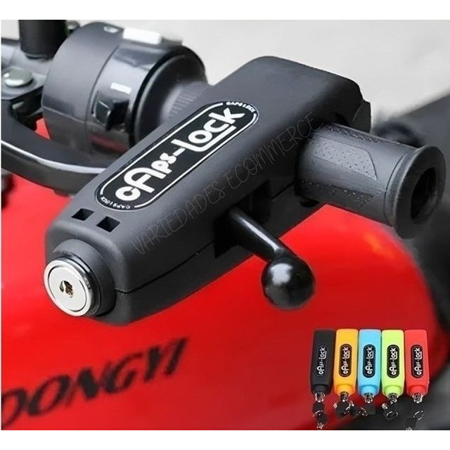 Trava Manete Anti-furto Universal Para Guidão De Moto Alarme