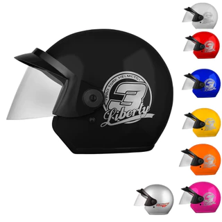 Capacete De Moto Aberto Pro Tork Liberty 3 Masculino Feminino Com Viseira Cristal Passeios