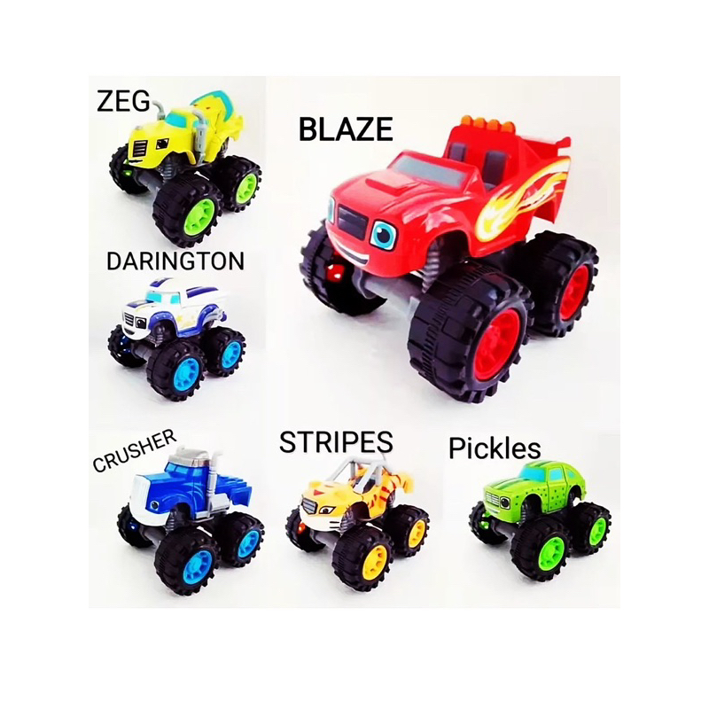 Blaze e as máquinas monstro veículos crianças brinquedo racer carros  caminhões presente 6pcs set