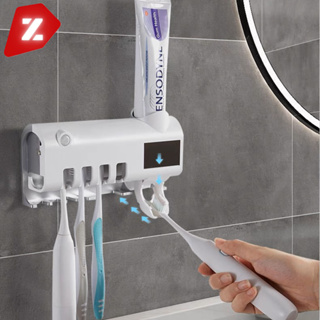 Suporte Dispenser Pasta De Dente Escova Com Esterilizador Uv