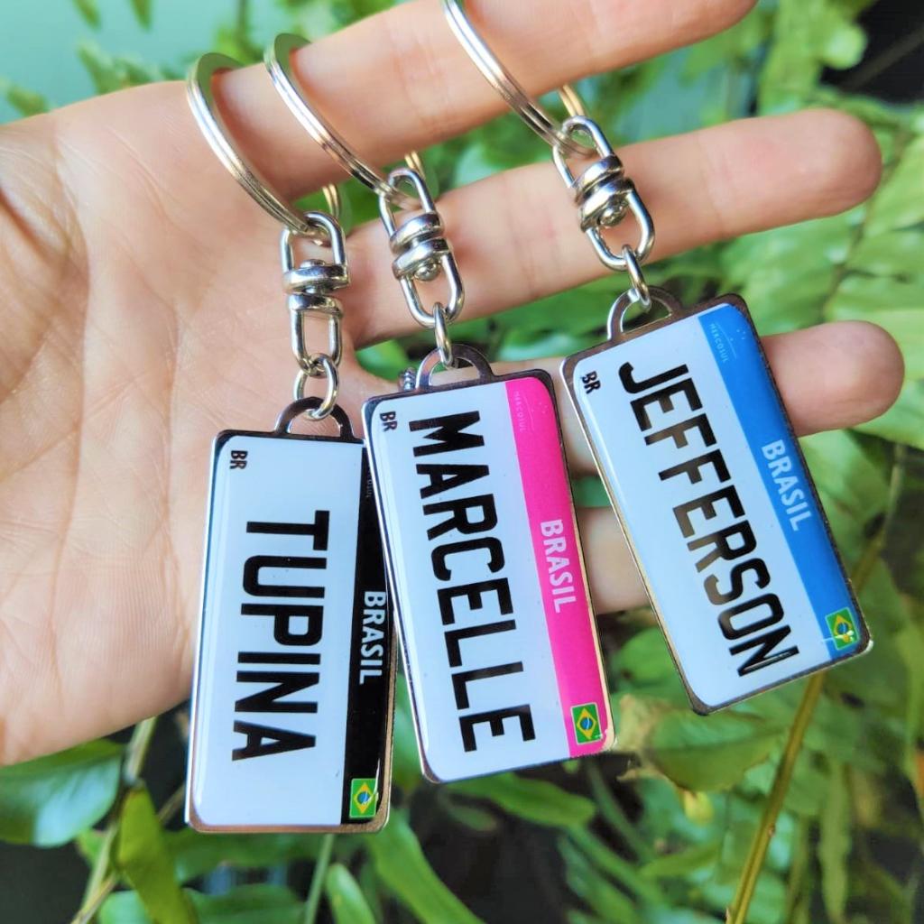 Chaveiro placa MERCOSUL Personalizado