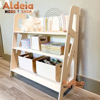 Estante de Madeira Infantil Prateleira Quarto Brinquedos Livros Pinus