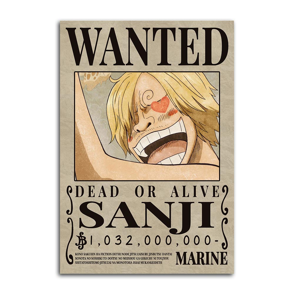 Placa Decorativa Cartaz One Piece Novas Recompeças Wanted