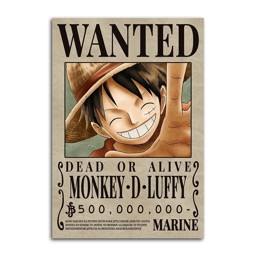 Placa Decorativa Cartaz One Piece Novas Recompeças Wanted