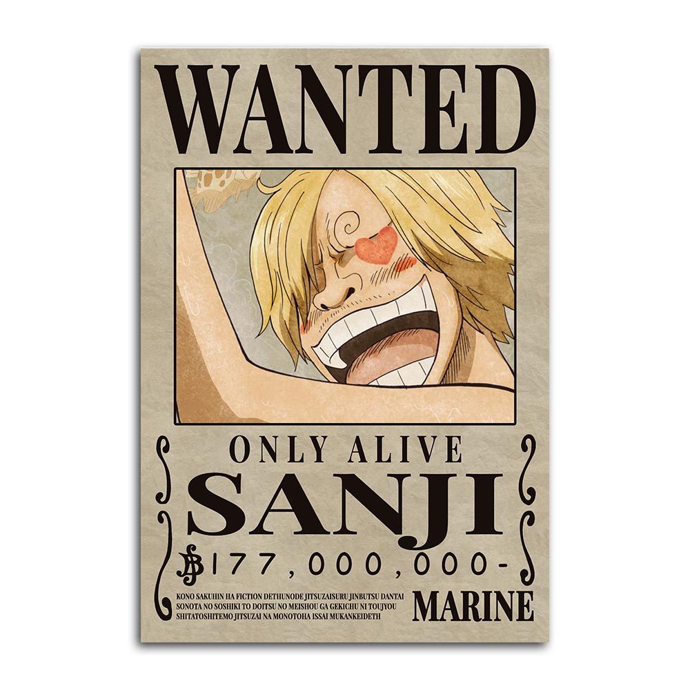 Placa Decorativa Cartaz One Piece Novas Recompeças Wanted