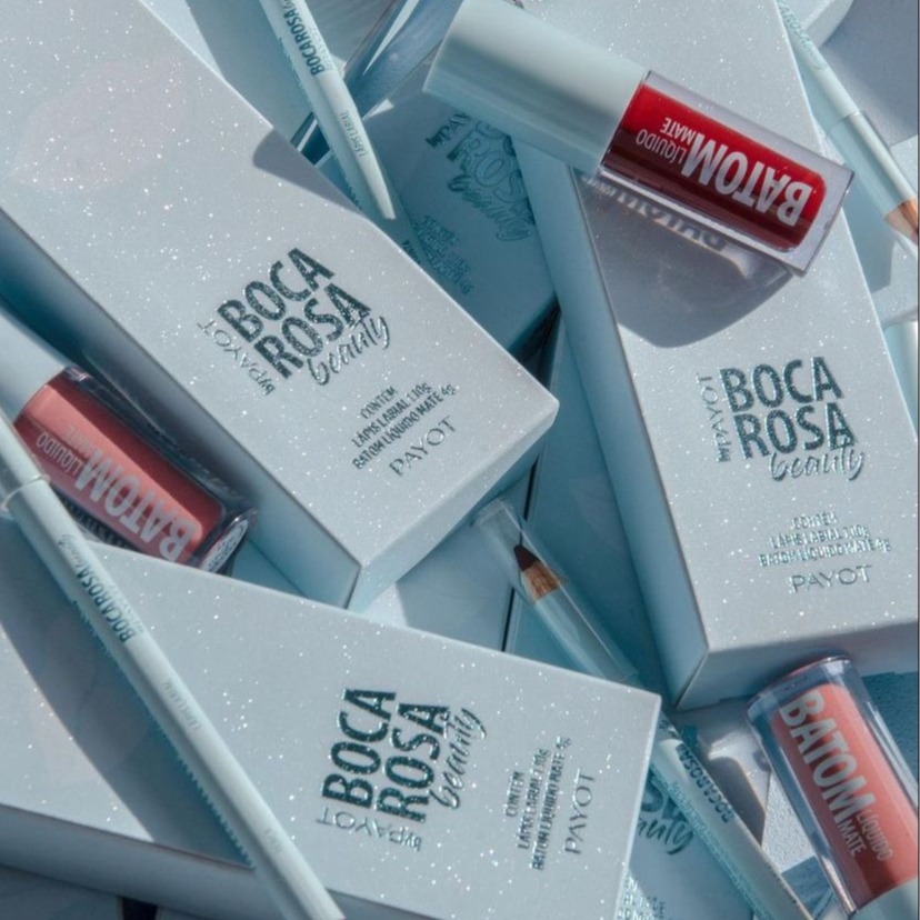 KIT LABIAL BOCA ROSA BEAUTY BY PAYOT (BATOM LÍQUIDO + LAPIS DE CONTORNO ...
