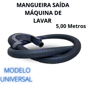 Mangueira saída máquina de lavar com curva peça com 5,00 M.