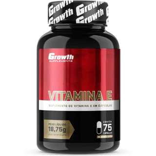 Vitamina E (250mcg) - 75 Cápsulas - Growth Supplements