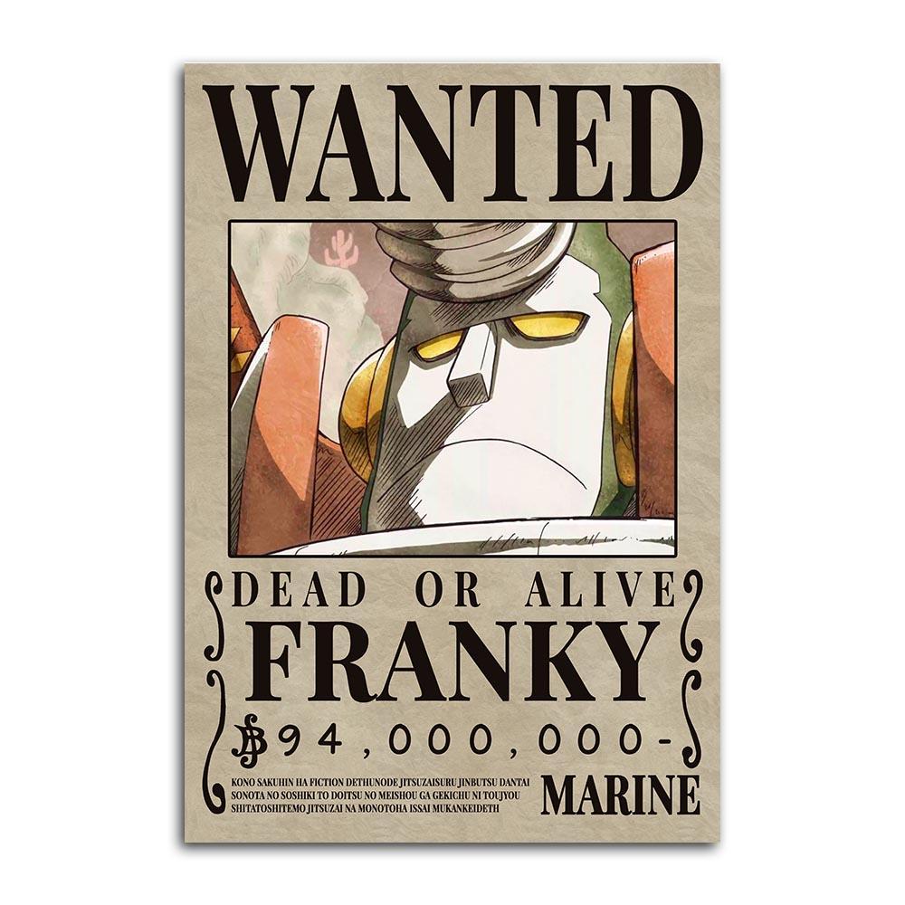 Placa Decorativa Cartaz One Piece Novas Recompeças Wanted