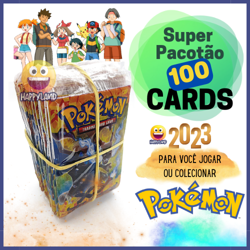 100 CARDS / CARTINHAS POKEMON = 25 Pacotinhos