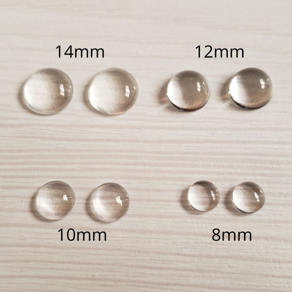 4 Pares de Vidro transparente para Olhos - Artesanato