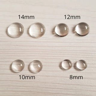 4 Pares de Vidro transparente para Olhos - Artesanato