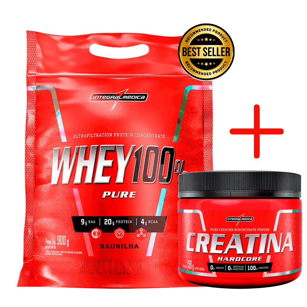 Kit Whey Protein 100% Pure + Creatina 150g – Integralmedica
