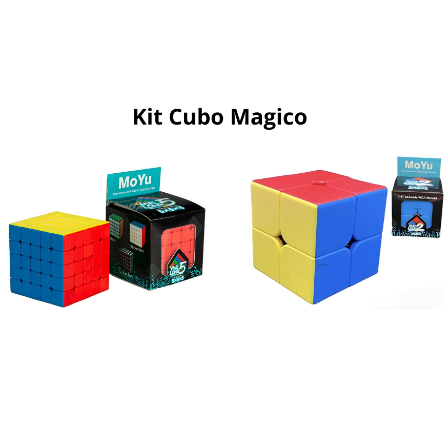 kit Cubo Magico Interativo Moyu Meilong 4x4x4 & 2x2x2 Profissional ...
