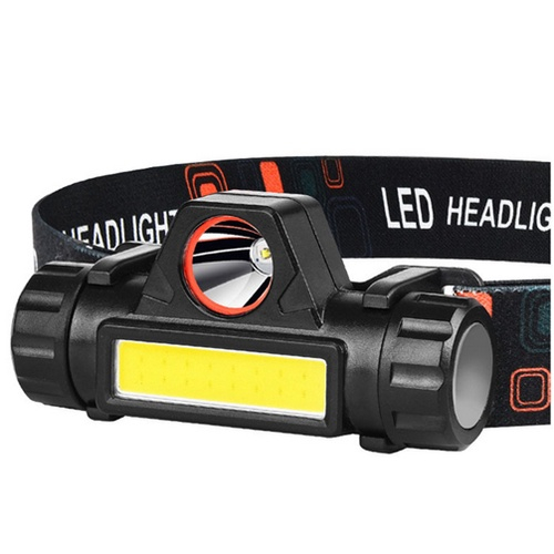 Lanterna de Cabeça Led COB Caminhada Pesca Ciclismo High Power