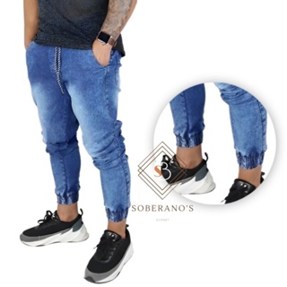 Calça Jeans Feminina Jogger Sport com Listras - DZ2730