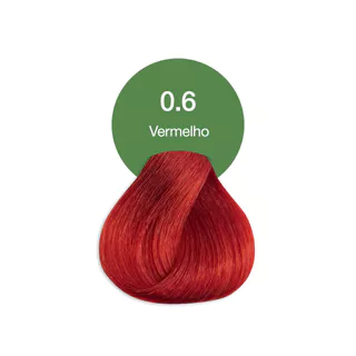 Tinta cabelo Acquaflora 0.6 Vermelho Coloração Creme Permanente Vegana
