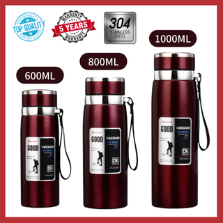 Garrafa Térmica Vacuum 600ml/800ml/1000ml Inox Parede Dupla Filtro Chá Café Água Quente Fria