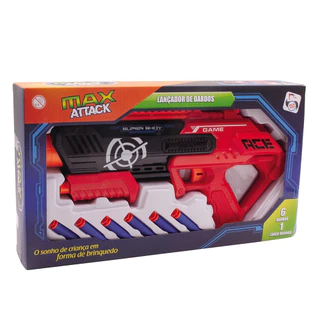 Lançador De Dardos Max Attack Pica Pau Brinquedo