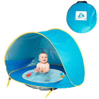 Tenda Barraca De Praia Com Piscina Infantil Bebê Proteção Solar UV