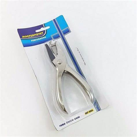 Perfurador Furador de Papel Alicate 1 Furo em Metal Aço Resistente MasterPrint