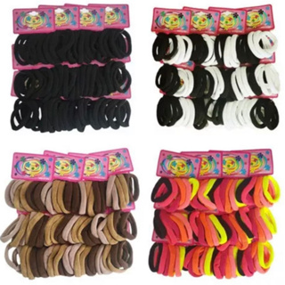Kit 72 Elástico Rabico Para Cabelo Tipo Meia de Pacote