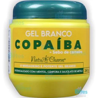 GEL BRANCO COPAÍBA MASSAGEADOR CORPORAL NATU CHARM COSMÉTICOS
