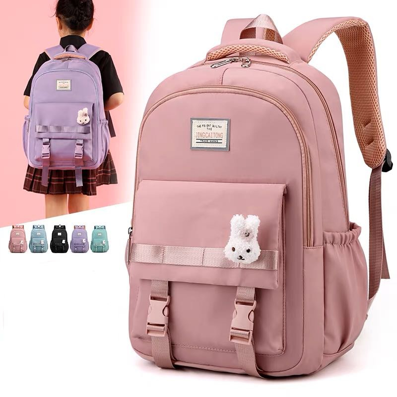 Mochila Feminina Escolar Passeio Coreano Grande Capacidade Com Chaveiro Impermeável S02