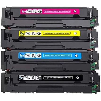 Kit Toner P/ Impressora Color Laserjet Pro M454dw M454 M454dn, 479dn, sem chip, Black, magenta, ciano, yellow