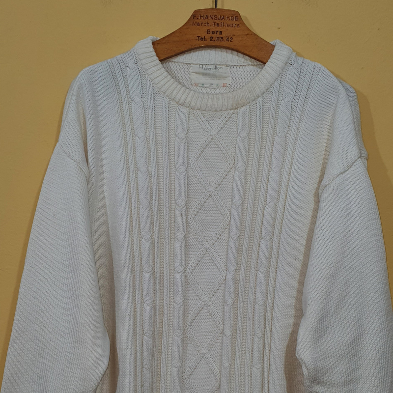 MALHA SUÉTER TRICÔ TRICOT ALGODÃO BENETTON VINTAGE ANOS 80