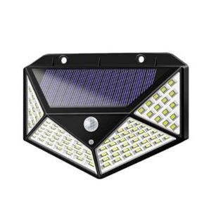 Luminária Solar 100 Leds Com Sensor Presença Sem Fio à Prova D' Água Chuva Externa 3 Modos