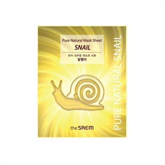 Máscara facial Pure Natural Mask Sheet Snail The Saem | Shopee Brasil