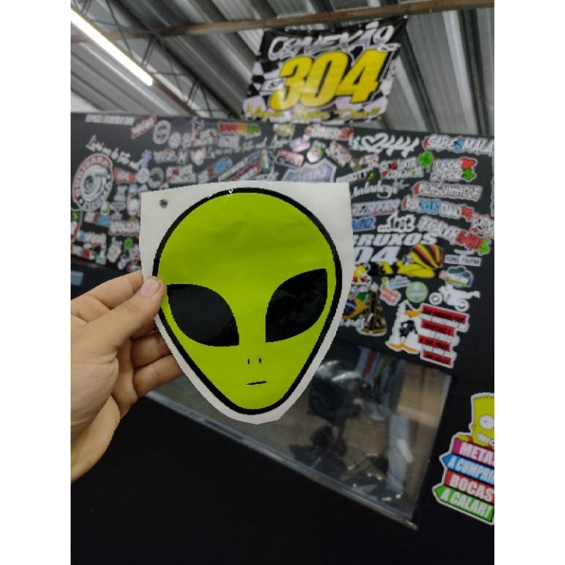 adesivo ET verde limão e preto | Shopee Brasil