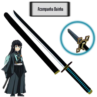 Espada - Nichirin em Madeira Demon Slayer / Kimetsu no Yaiba Muichiro Tokito